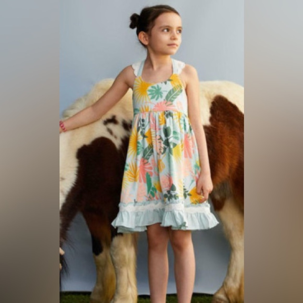 Matilda Jane Dream Chasers Jungle Adventure Ruffle Hem Dress Size 8 - Picture 6 of 6